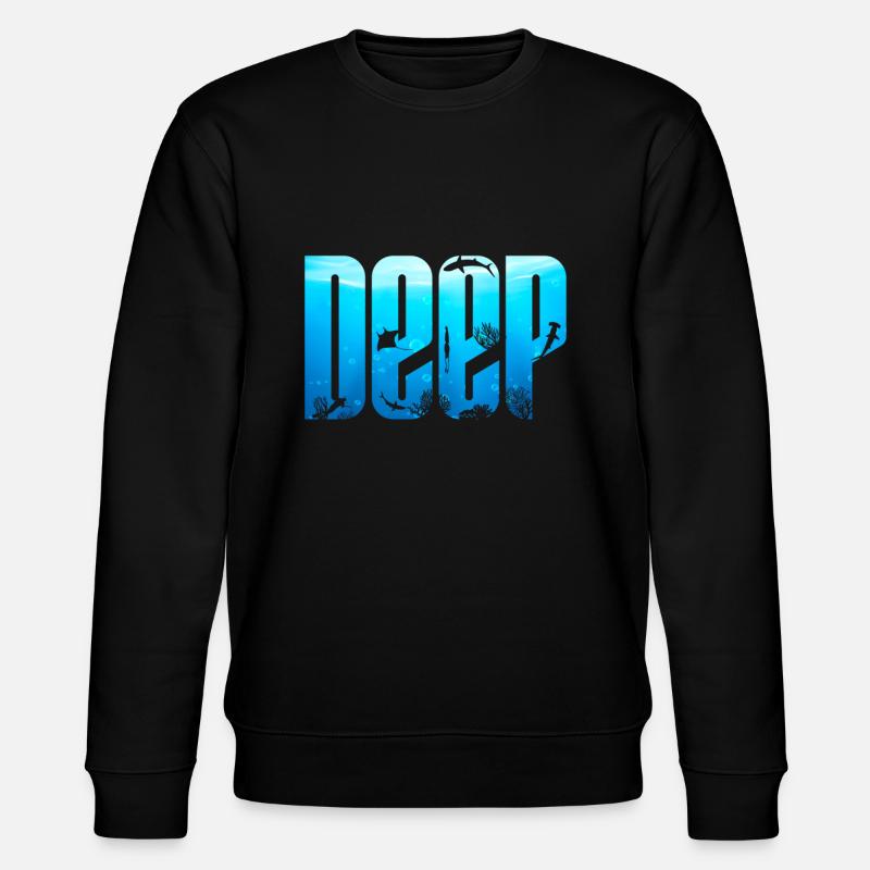 DEEP - Fond marin - Sweat bio CHANGER Stanley/Stella Unisexe - noir