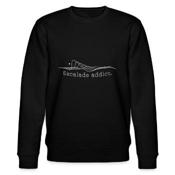 Climbing addict - line art - Stanley/Stella CHANGER Unisex Organic Sweatshirt - black - Front - Nik (191cm) & Marisol (170cm)