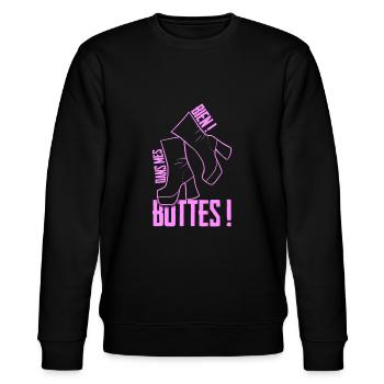 Bien dans mes bottes ! - Sweat bio CHANGER Stanley/Stella Unisexe - noir - Devant - Nik (191cm) & Marisol (170cm)