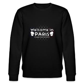 Welcome in Paris - mma octagon - Stanley/Stella CHANGER Unisex Organic Sweatshirt - black - Front - Nik (191cm) & Marisol (170cm)