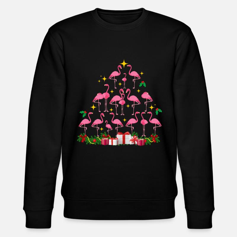 flamingo xmas. christmas gift - Stanley/Stella CHANGER Unisex Organic Sweatshirt - black