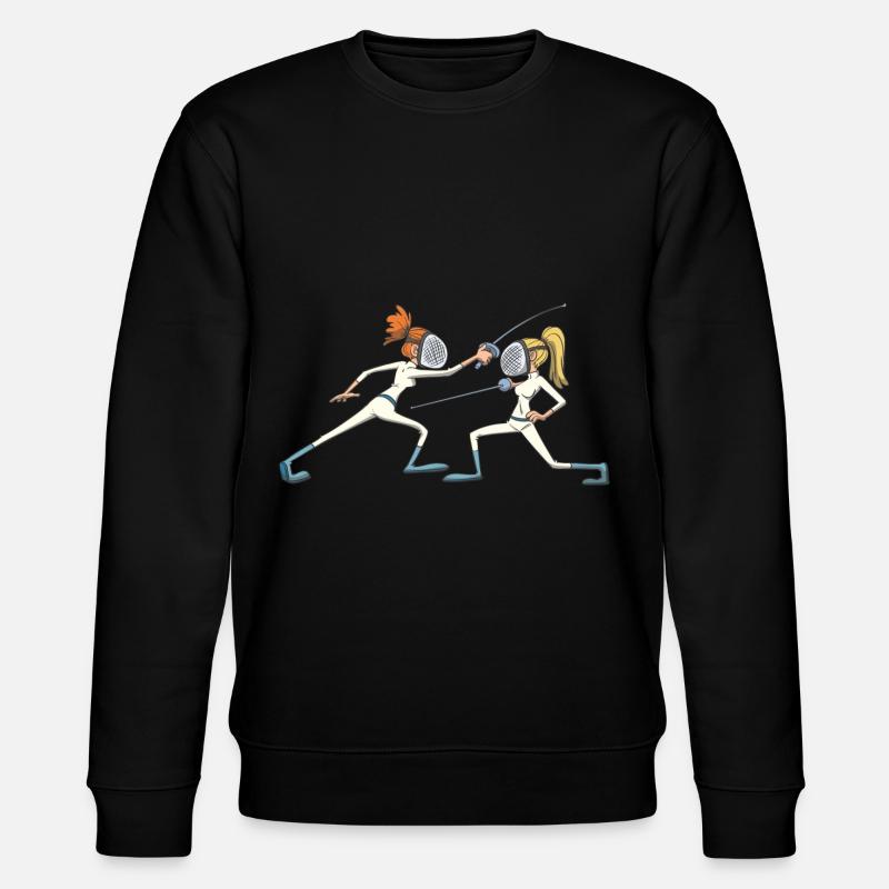 Fechten Ausweichmanöver Geschenk Idee - Stanley/Stella Unisex Bio-Sweatshirt CHANGER  - Schwarz