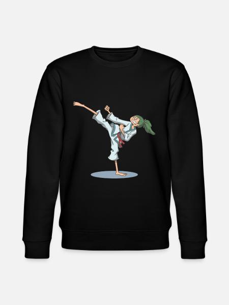 Karate foot kick over head - Stanley/Stella CHANGER Unisex Organic Sweatshirt - black