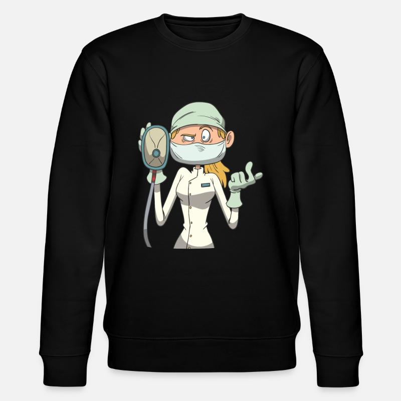 Krankenschwester Anästhesie Maske - Stanley/Stella Unisex Bio-Sweatshirt CHANGER  - Schwarz