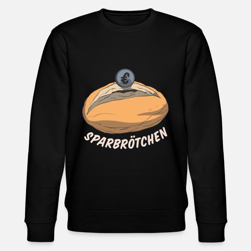 Sparbrötchen Sparschwein Semmel - Stanley/Stella Unisex Bio-Sweatshirt CHANGER - Schwarz