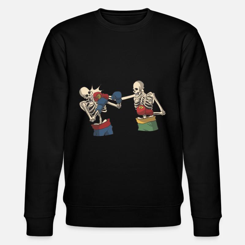 Squelette en boxe - Sweat bio CHANGER Stanley/Stella Unisexe - noir