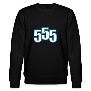 Thailand Haha 555 5555+ Thailändisch Lachen Lustig - Stanley/Stella Unisex Bio-Sweatshirt CHANGER  - Schwarz - Vorne - Nik (191cm) & Marisol (170cm)