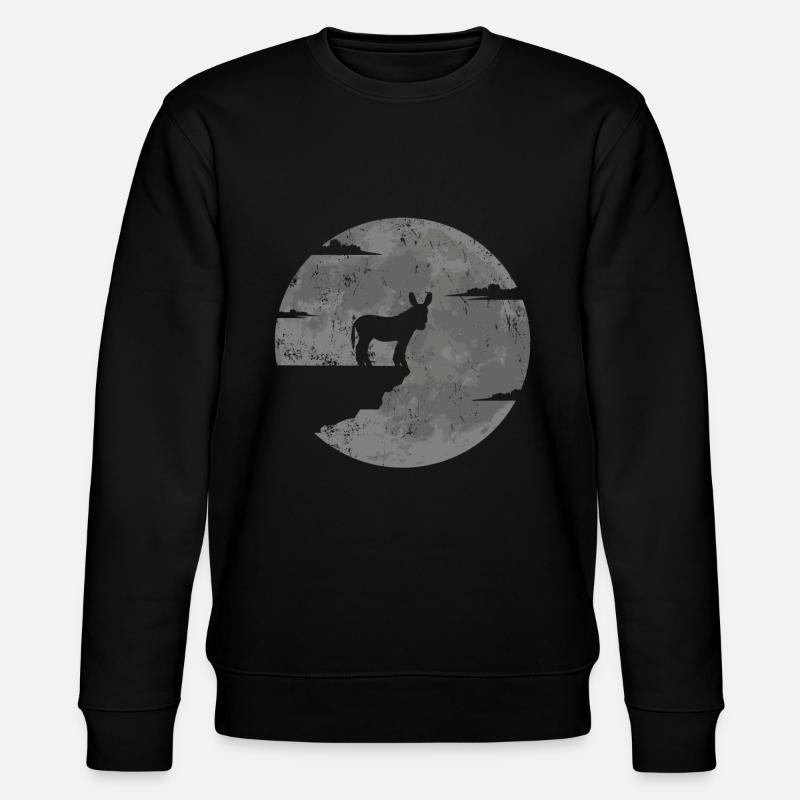 Donkey moon mule - Stanley/Stella CHANGER Unisex Organic Sweatshirt - black