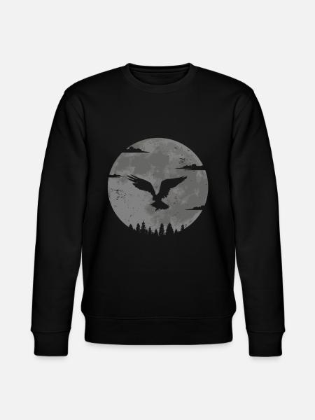 Falkfågel av byte falconer falconer falkjakt måne - Ekologisk sweatshirt CHANGER unisex från Stanley/Stella - svart