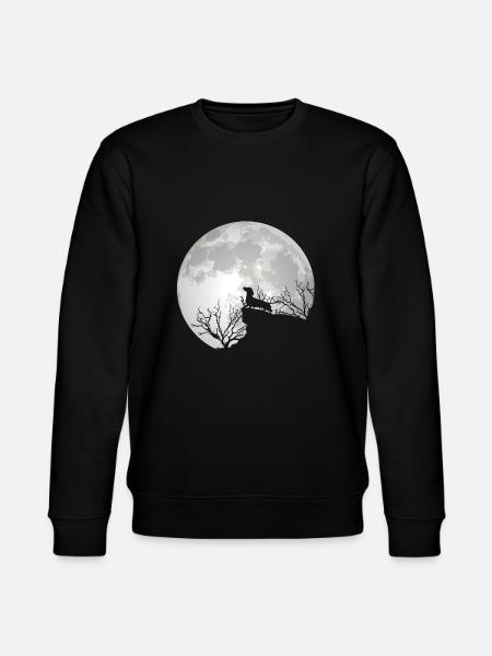 Dachshund Full Moon - Stanley/Stella CHANGER Unisex Organic Sweatshirt - black