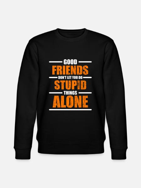 Friends Love Best Friend - Stanley/Stella CHANGER Unisex Organic Sweatshirt - black