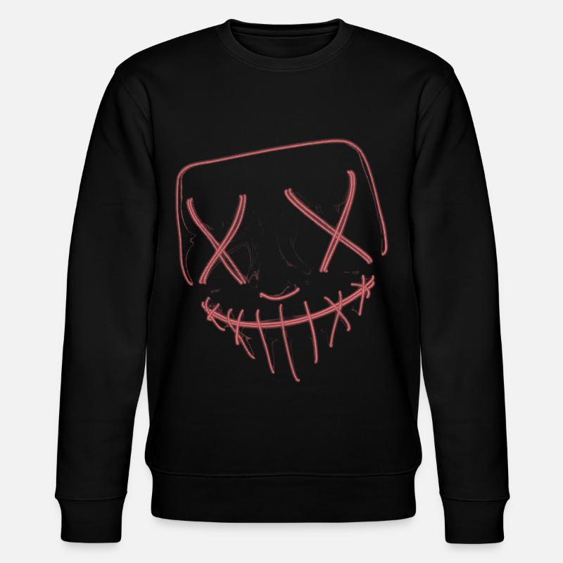 Neon Maske rot - Stanley/Stella Unisex Bio-Sweatshirt CHANGER - Schwarz