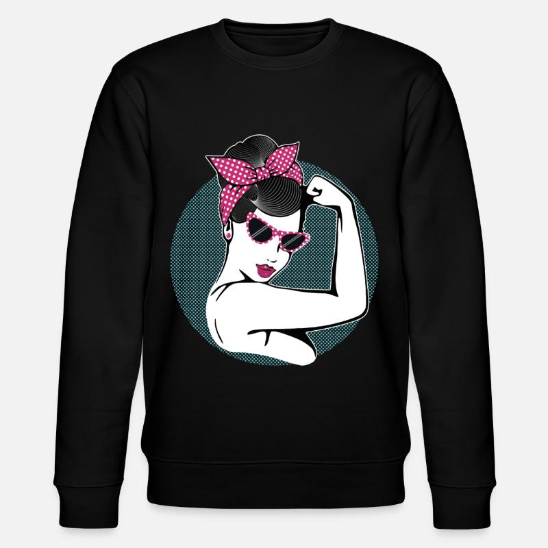 Rockabilly Girl - Stanley/Stella Unisex Bio-Sweatshirt CHANGER  - Schwarz