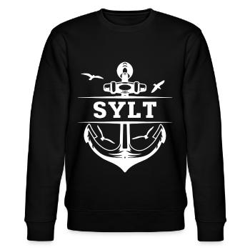 Sylt - Stanley/Stella Unisex Bio-Sweatshirt CHANGER  - Schwarz - Vorne - Nik (191cm) & Marisol (170cm)