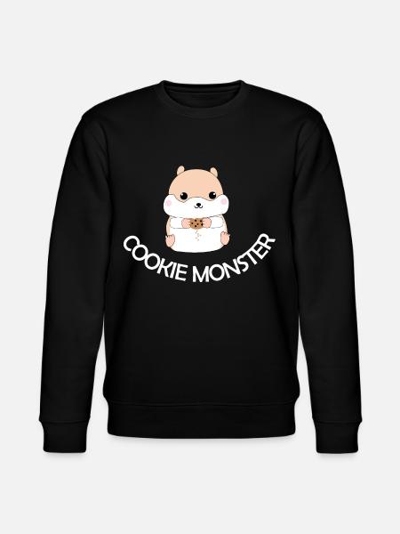 Hamster Cookiemonster - Stanley/Stella Unisex Bio-Sweatshirt CHANGER - Schwarz