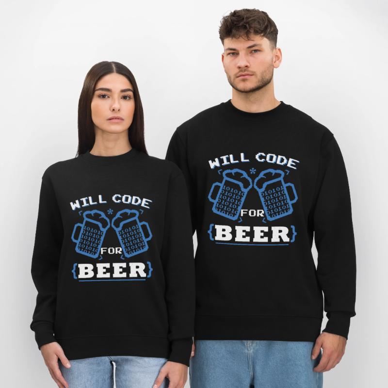 Will Code For Beer | Programmierer Codierung Stanley/Stella Unisex Bio-Sweatshirt CHANGER 
