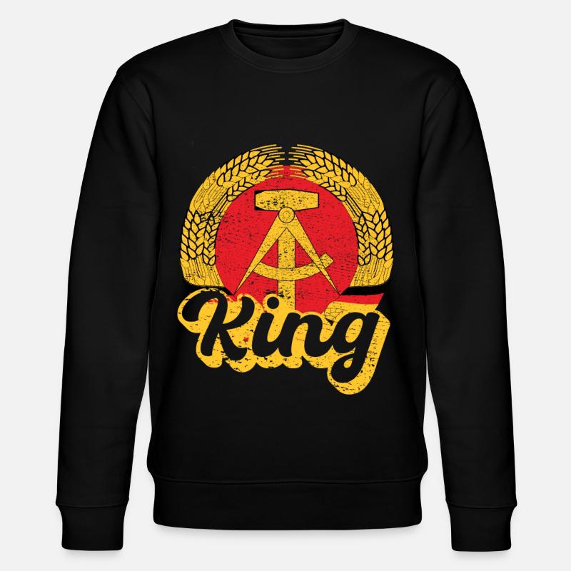 DDR Nostalgie King Geschenk - Stanley/Stella Unisex Bio-Sweatshirt CHANGER  - Schwarz