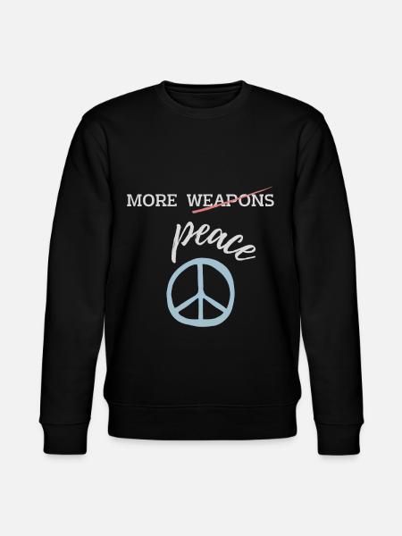 more (weapons) peace - Stanley/Stella CHANGER Unisex Organic Sweatshirt - black