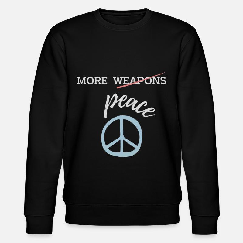 more (weapons) peace - Stanley/Stella Unisex Bio-Sweatshirt CHANGER  - Schwarz
