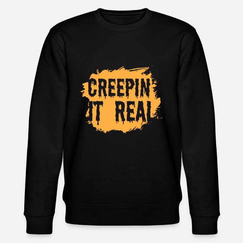 Creepin it real - Halloween design - Stanley/Stella Unisex Bio-Sweatshirt CHANGER  - Schwarz