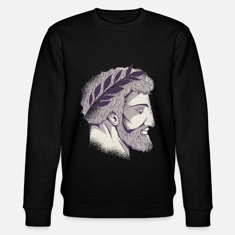 Greek gods head - Stanley/Stella CHANGER Unisex Organic Sweatshirt - black
