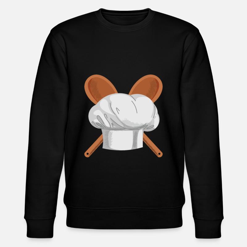 Chef - toque - couverts en bois - Sweat bio CHANGER Stanley/Stella Unisexe - noir