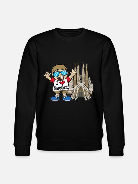 I LOVE BARCELONA Spain La Sagrada Familia - Stanley/Stella CHANGER Unisex Organic Sweatshirt - black