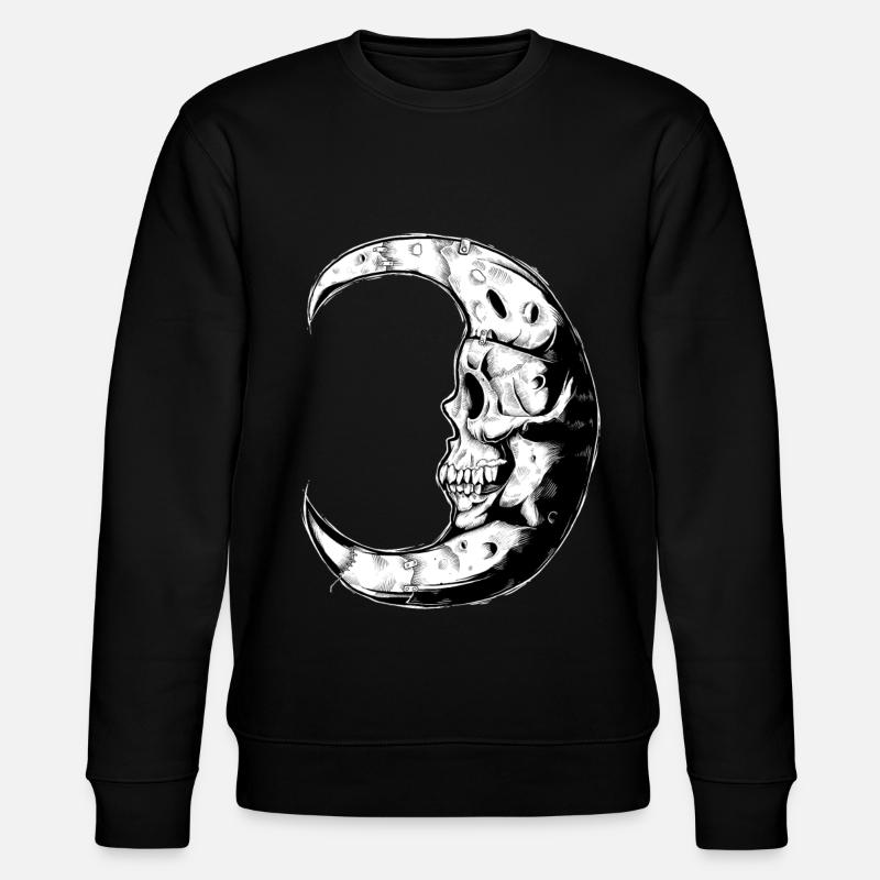 Schaedel Mond Mann Frau Kind - Stanley/Stella Unisex Bio-Sweatshirt CHANGER  - Schwarz