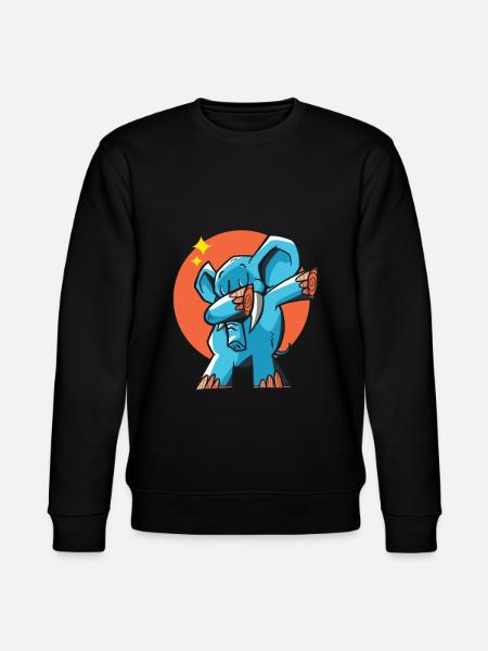 Dab Elefant - Stanley/Stella Unisex Bio-Sweatshirt CHANGER  - Schwarz