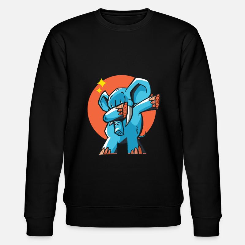 Tamponner l'éléphant - Sweat bio CHANGER Stanley/Stella Unisexe - noir