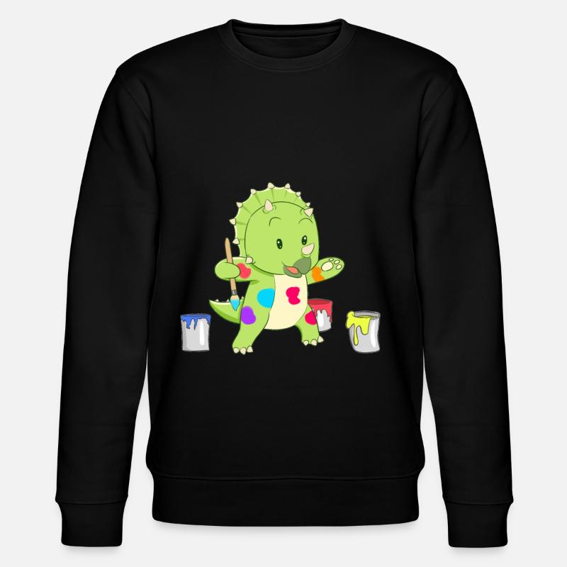 Dino petit artiste - Sweat bio CHANGER Stanley/Stella Unisexe - noir