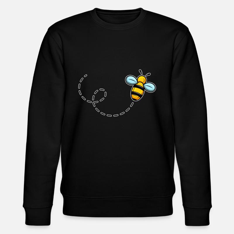 Fliegende Biene - Stanley/Stella Unisex Bio-Sweatshirt CHANGER  - Schwarz