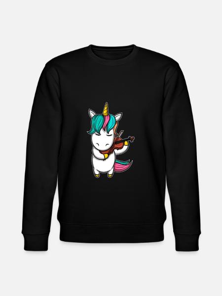 Unicorn violin - Stanley/Stella CHANGER Unisex Organic Sweatshirt - black