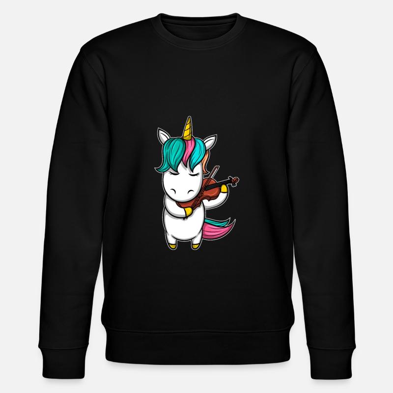 Einhorn Geige - Stanley/Stella Unisex Bio-Sweatshirt CHANGER  - Schwarz