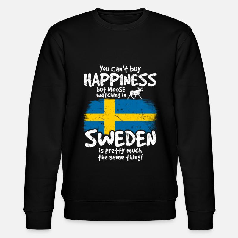 Sweden moose luck - Stanley/Stella CHANGER Unisex Organic Sweatshirt - black
