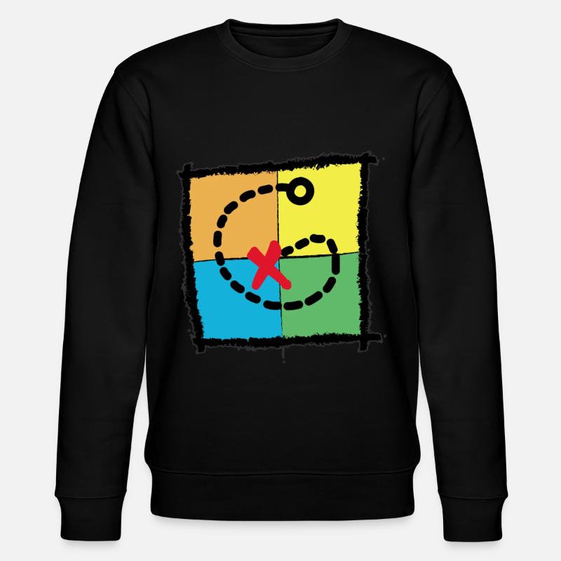 GEOCATCHER Schatzkarte GEOCACHING - Stanley/Stella Unisex Bio-Sweatshirt CHANGER  - Schwarz