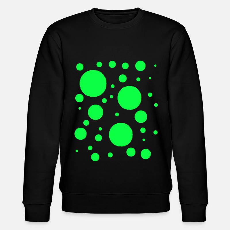 Néon Points Verts - Sweat bio CHANGER Stanley/Stella Unisexe - noir