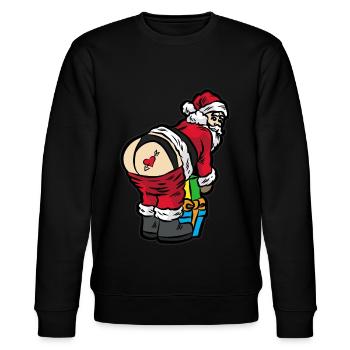 Sexy père Noël en string sous-vêtements - Sweat bio CHANGER Stanley/Stella Unisexe - noir - Devant - Nik (191cm) & Marisol (170cm)