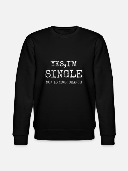 Ja, jeg er single. Nu har du chancen. - Stanley/Stella økologisk unisex-sweatshirt CHANGER - sort