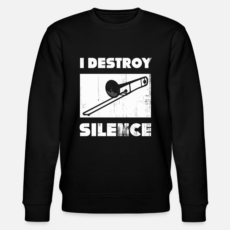posaune destroy silence - Stanley/Stella Unisex Bio-Sweatshirt CHANGER  - Schwarz