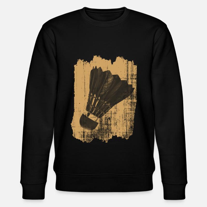 Badminton shuttlecock - Stanley/Stella CHANGER Unisex Organic Sweatshirt - black