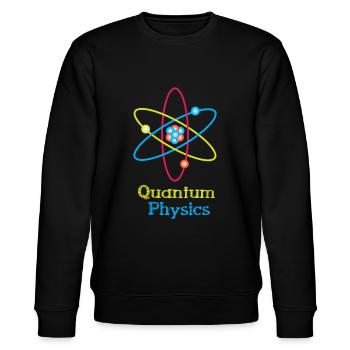 Quantum Physics - Stanley/Stella CHANGER Unisex Organic Sweatshirt - black - Front - Nik (191cm) & Marisol (170cm)