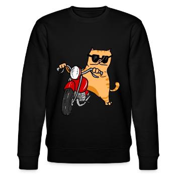 Lunettes de soleil chat moto cool cadeau drôle - Sweat bio CHANGER Stanley/Stella Unisexe - noir - Devant - Nik (191cm) & Marisol (170cm)