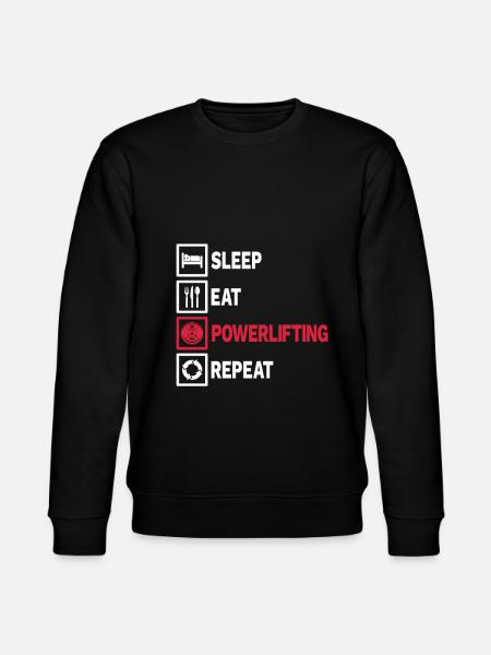 Powerlifting powerlifting weightlifting gift - Stanley/Stella CHANGER Unisex Organic Sweatshirt - black