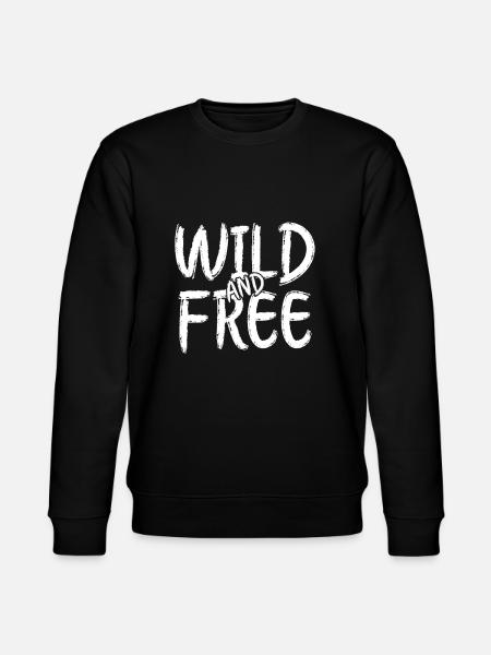 WILD and FREE - Stanley/Stella CHANGER Unisex Organic Sweatshirt - black
