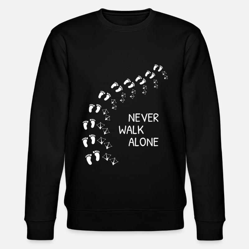 Never Walk Alone - Stanley/Stella Unisex Bio-Sweatshirt CHANGER  - Schwarz