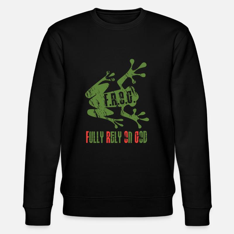 Frog - Frosch - Christlich - Stanley/Stella Unisex Bio-Sweatshirt CHANGER  - Schwarz