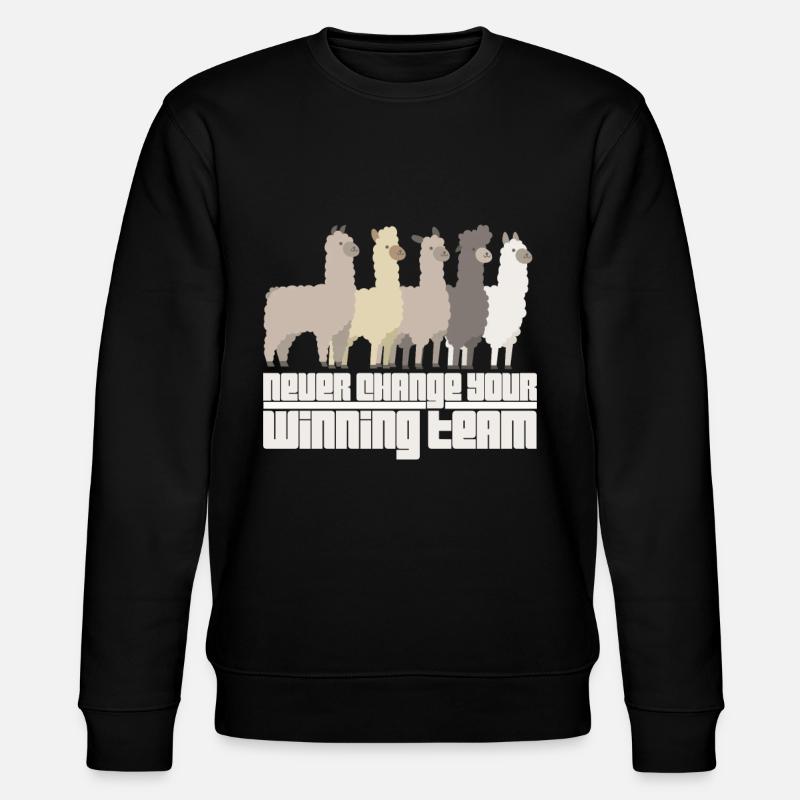 Alpaca herd - Stanley/Stella CHANGER Unisex Organic Sweatshirt - black