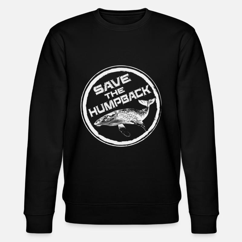 Wale - Whales - Stanley/Stella Unisex Bio-Sweatshirt CHANGER - Schwarz