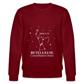 Betelgeuse Betelgeuse star constellation Orion - Stanley/Stella CHANGER Unisex Organic Sweatshirt - burgundy - Front - Nik (191cm) & Marisol (170cm)